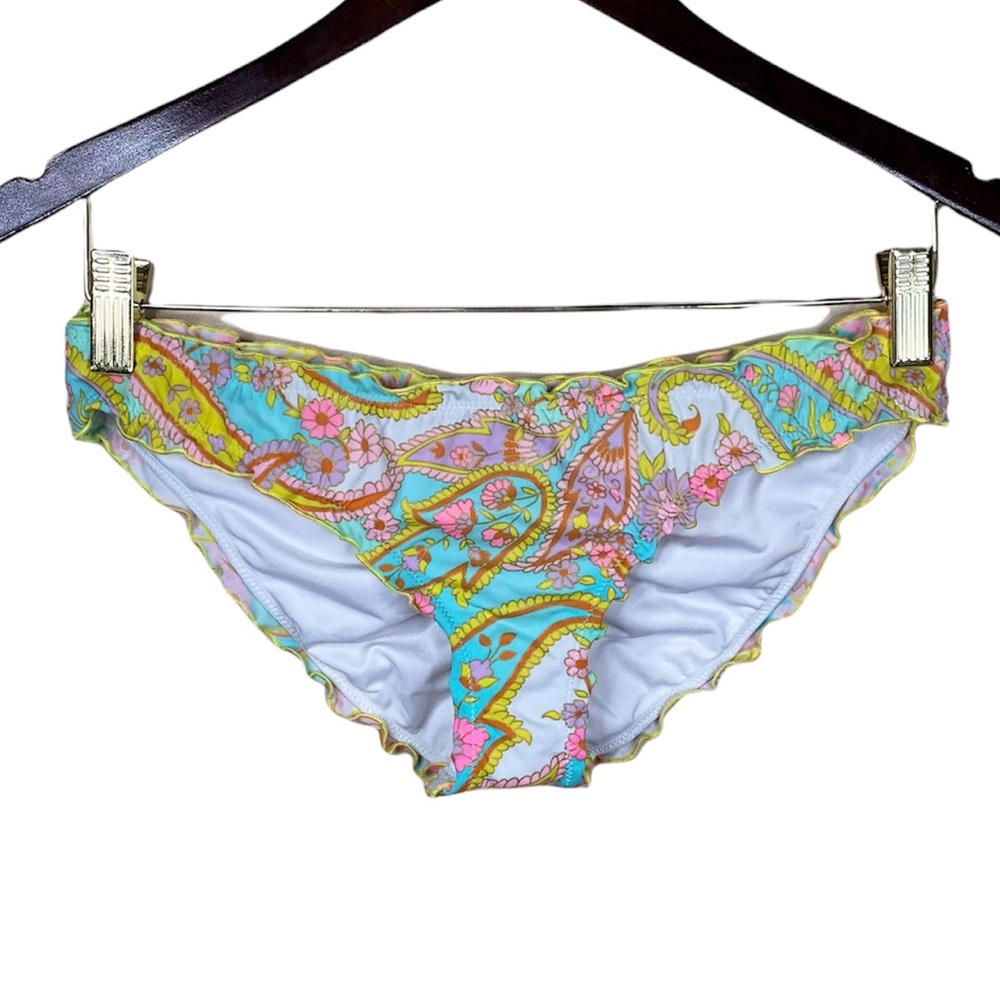 Victorias Secret Pastel Paisley Print Bikini Bottom Womens Size Small